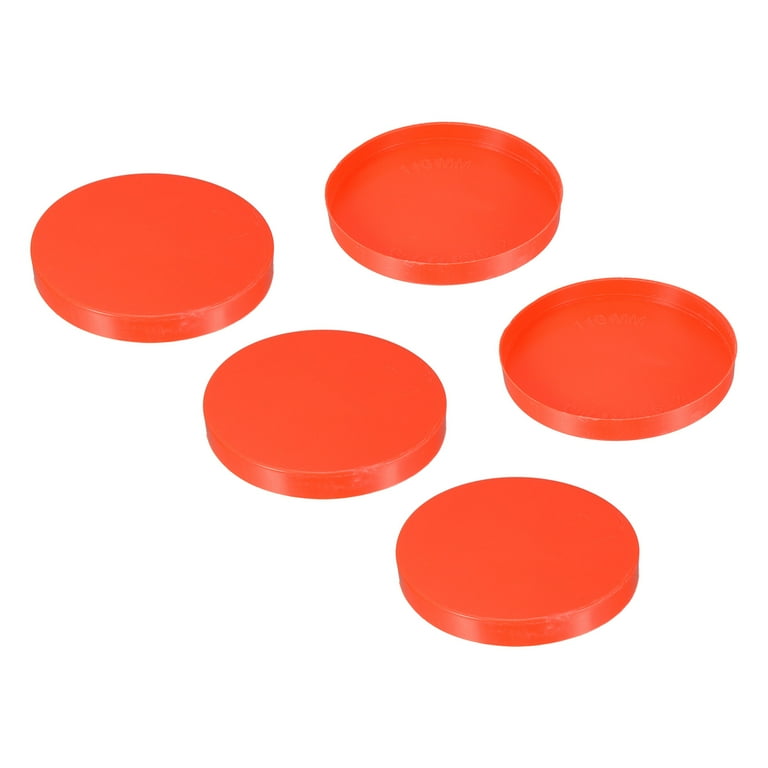 Uxcell 110mm ID Pipe End Caps 5 Pack Round Fencing Post Tubing Insert Pipe Cover for Pipeline Protection Red
