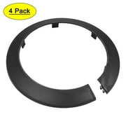 Uxcell 110mm PP Radiator Escutcheon Water Pipe Cover Decoration Black 4 Pack
