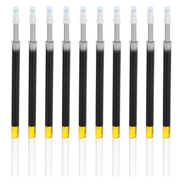 Uxcell 110mm Roller Pen Refills Black Gel Ink Pen Refill, Transparent Rod 100 Pcs