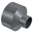 thumbnail image 1 of Uxcell Polyvinyl Chloride Reducer Pipe Fitting 4.33 inch x 1.97 inch Straight Coupling Adapter Connector Gray, 1 of 5