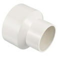 thumbnail image 1 of Uxcell 110x75mm PVC Reducer Pipe Fitting Straight Coupling Connector, White, 1 of 5