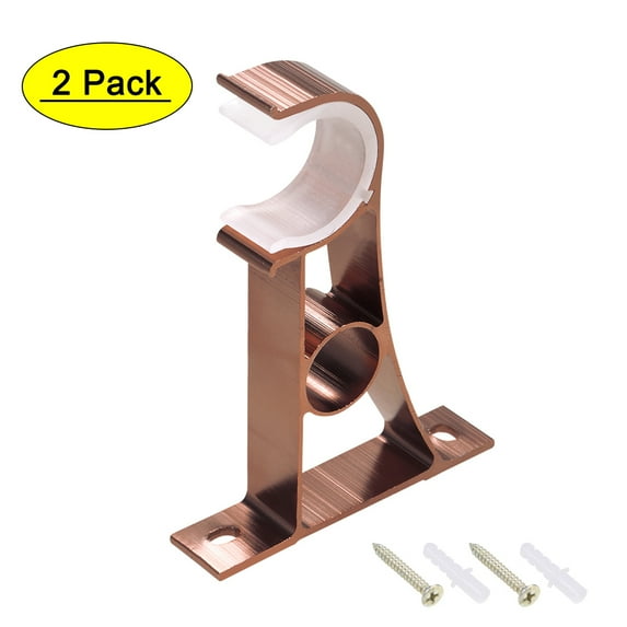 Uxcell 110x78x18mm Curtain Rod Bracket Aluminum Alloy Copper 2 Pack