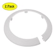 thumbnail image 1 of Uxcell 114mm White PP Escutcheon Water Pipe Cover Decoration 2 Pack, 1 of 6