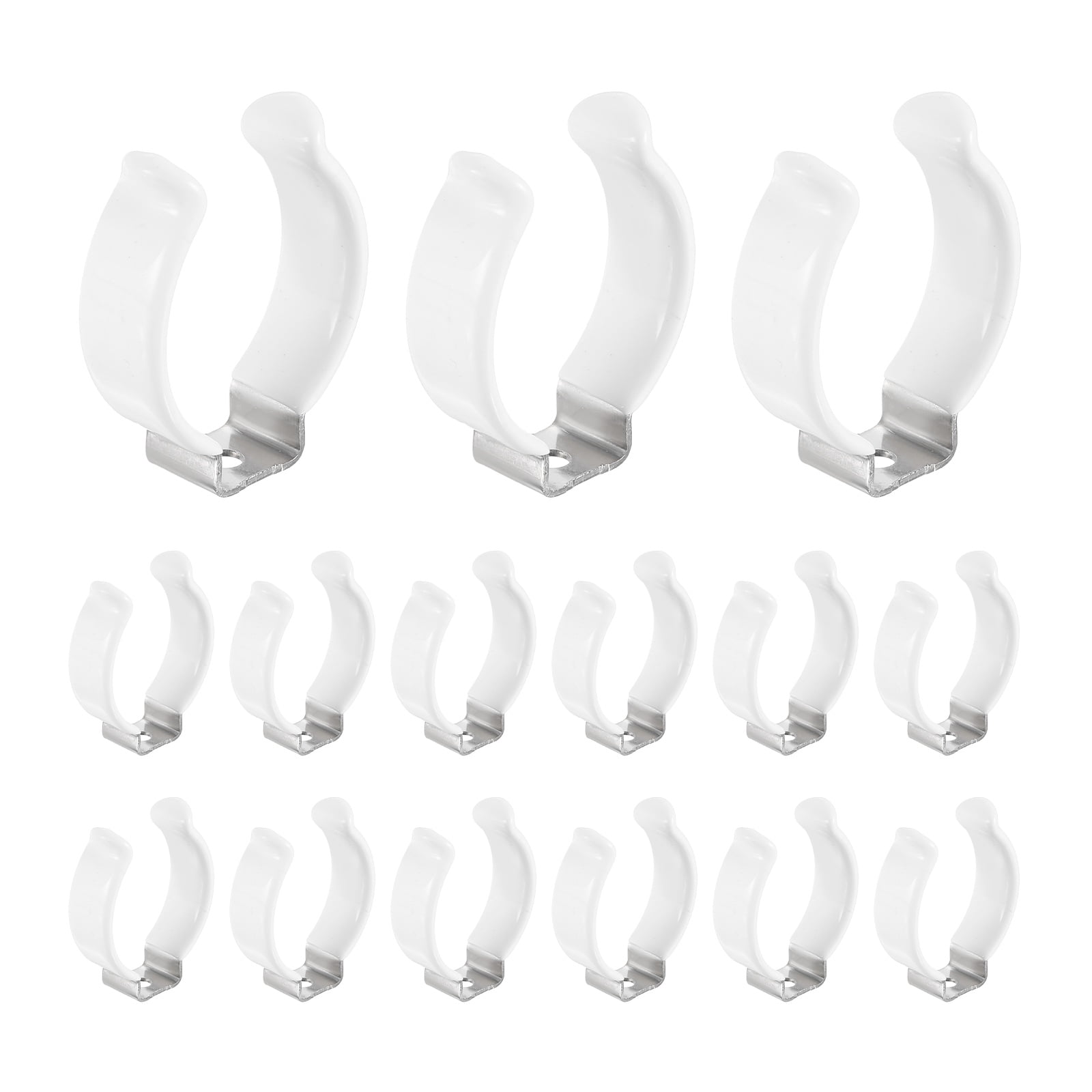 Uxcell 115Pcs T12 U Clips Holder Bracket, Stainless Steel LED ...