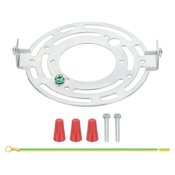 Uxcell 115mm (4.5") Universal Light Fixture Mounting Bracket Kit, Light Crossbar Round Ceiling Plate with Screw for Wall Light Ceiling Light Pendant Chandelier