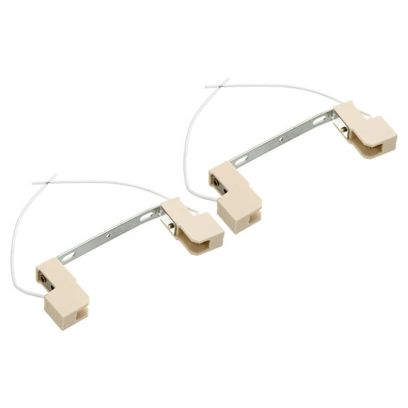Uxcell 115mm R7S Socket Double End Lamp Holder Bulb Base Connector Silver Tone White 2 Pack