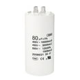 thumbnail image 1 of Uxcell 115x55mm 80uF 450V AC 50/60Hz Double Insert CBB60 Run Capacitor, 1 of 6