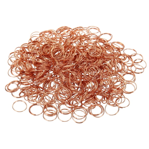 Uxcell 11mm/0.4" OD Chandelier Split Rings Split Circular Ring Clips Rose Golden 500 Pack