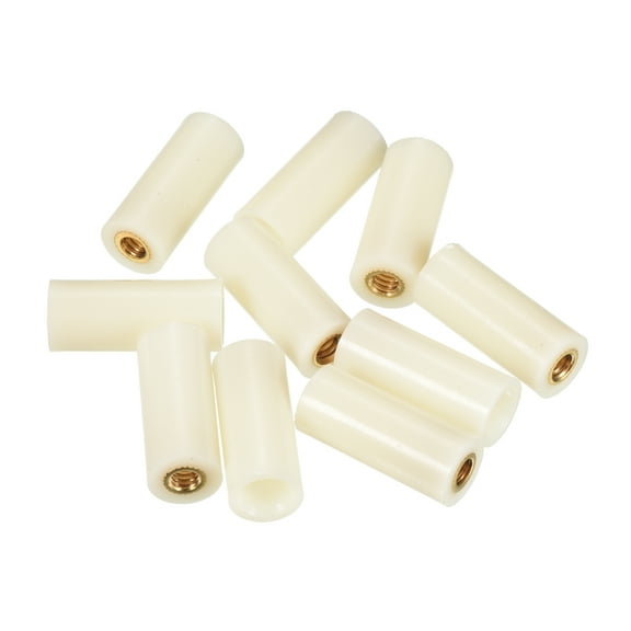Uxcell 11mm Dia Billiard Pool Cue Stick Screw on Ferrules Cue Tips Replacement, Beige 10 Pack