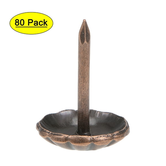 Uxcell 11mm Dia Round Head Push Pins Copper Tone Upholstery Nails Tacks 80 Pack