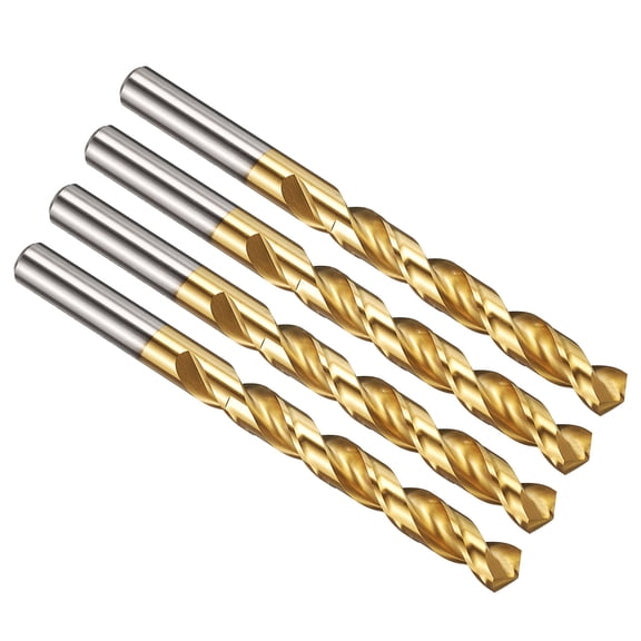 Uxcell 11mm Drill Bit, M42 8% Cobalt High-Speed Steel Jobber Straight Shank 135° Titanium Nitride (TiN) Coated for Hard Metal Stainless Steel - 4 Pack