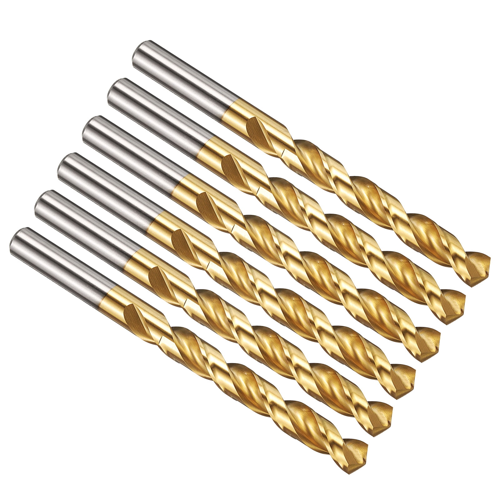 Uxcell 11mm Drill Bit, M42 8% Cobalt High-Speed Steel Jobber Straight Shank 135° Titanium Nitride (TiN) Coated for Hard Metal Stainless Steel - 6 Pack
