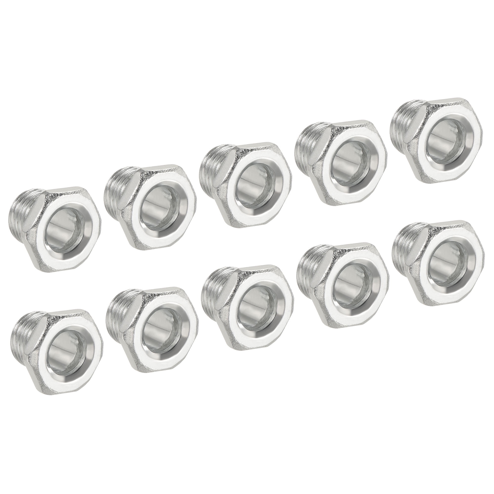 Uxcell 11mm Long Pipe Hexagon Countersunk Flat Head M10 Thread Lamp Rod ...