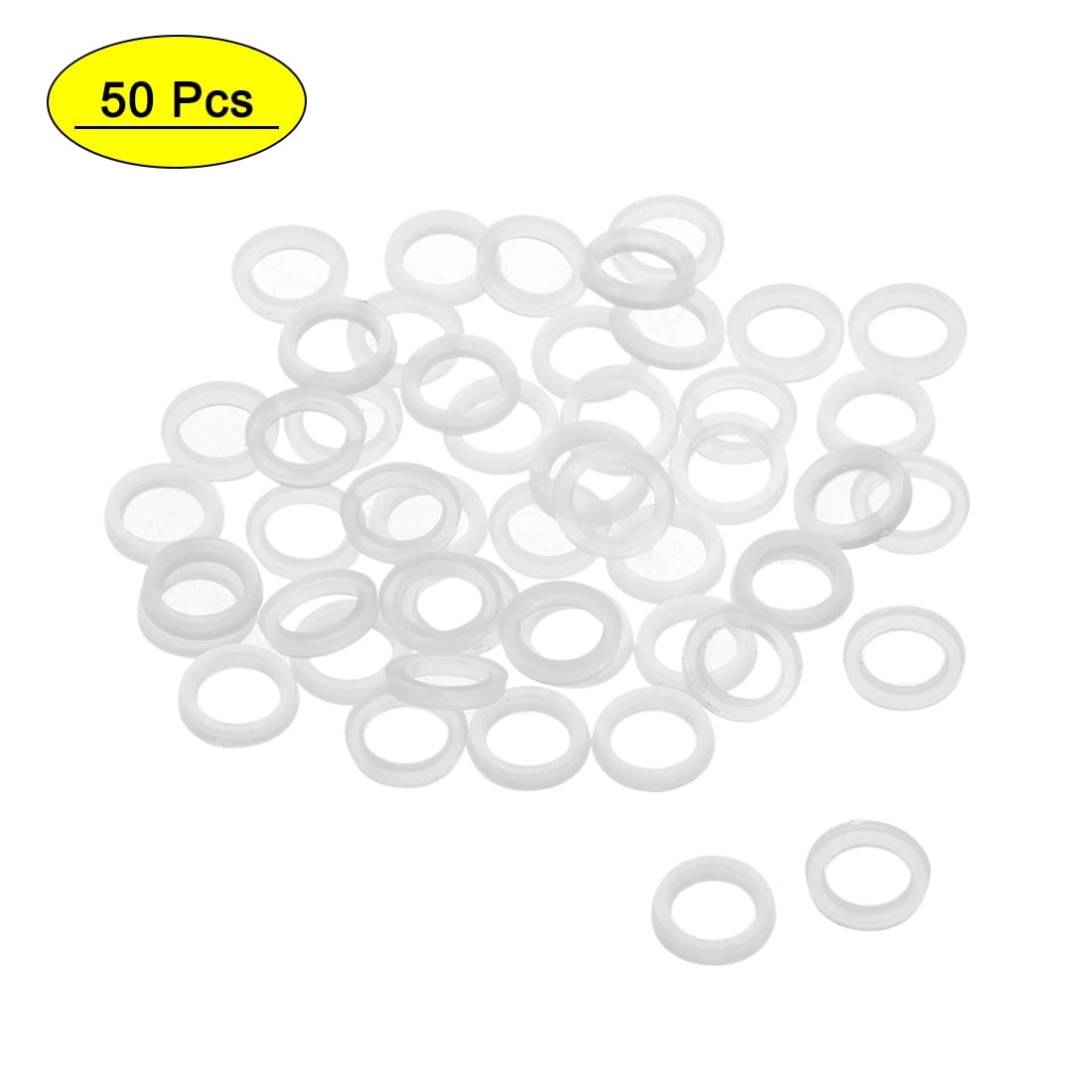 11mm O.D. 2mm Thick Nylon Flat Washers for M8 Screw Bolt, 50 Count ...