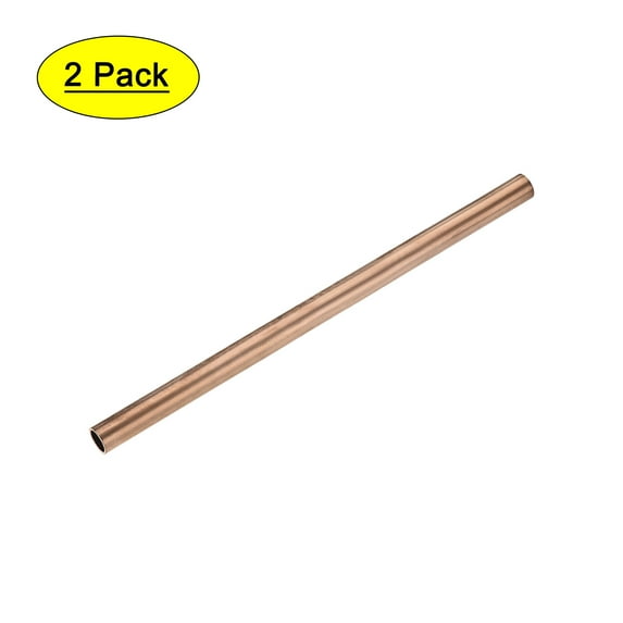 Uxcell 11mm OD 1mm Wall Thickness 200mm Length Copper Round Tube 2 Pack