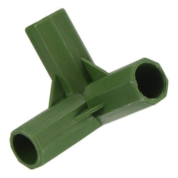 Uxcell 11mm Plastic Gardening Frame Connector Elbow 3 Way Pipe Fitting Green 25 Pack