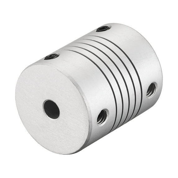 Uxcell 11mm to 5mm Aluminum Alloy Shaft Coupling Flexible Coupler L30xD25 Silver