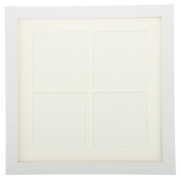 Uxcell 11x11 Collage Picture Frame Displays 4Pcs 3.5x3.5 Pictures, White