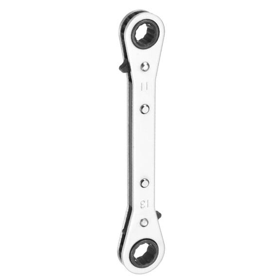 Uxcell 11x13mm Metric 180° Double Box End Reversible Ratcheting Wrench, Silver Grey