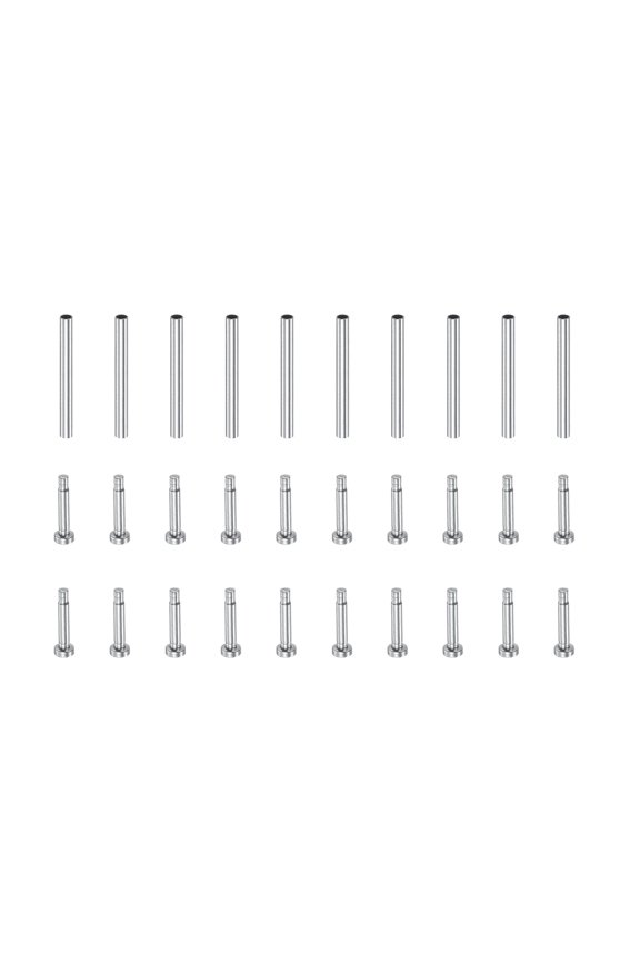 11x1mm Stainless Steel Tube Friction Pins Watch Strap Pressure Bars Pin with Rivet Ends Band Clasp Buckle 10Pack