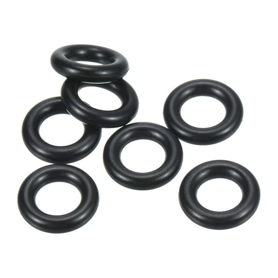 Uxcell 11x6x2.5mm Nitrile Rubber O Rings Metric Sealing Gasket, Black 100 Pack