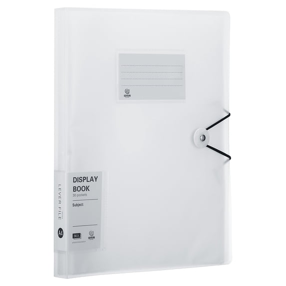Uxcell 12.1 x 10.6 Inches Portfolio Binder, 1 Pcs 30 Pocket with Clear Plastic Sheet Protector Sleeves