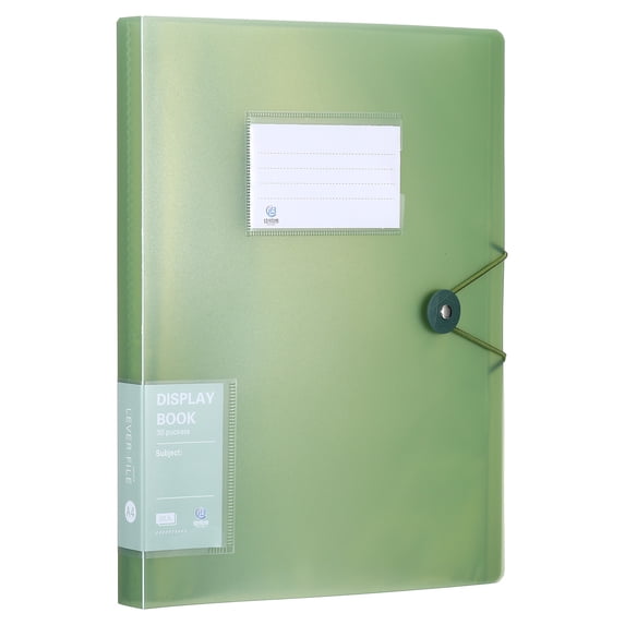 Uxcell 12.1 x 10.6 Inches Portfolio Binder Folder, 1 Pcs 30 Pocket with Clear Plastic Sheet Protector Sleeve