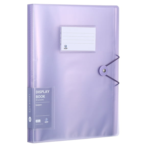 Uxcell 12.1 x 10.6 Inches Portfolio Binder Folder, 1 Pcs 30 Pocket with Clear Plastic Sheet Protector Sleeves