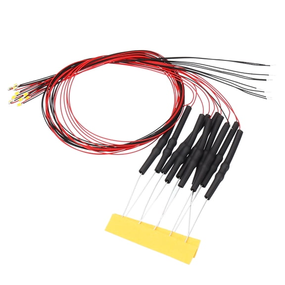 Uxcell 12-18V 0603 Pre Wired LED, 20Pcs 7.8"L Light Emitting Diodes, Red