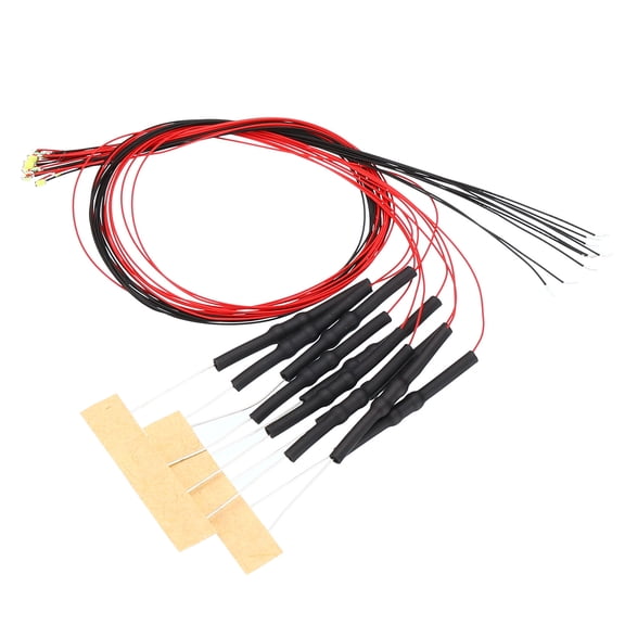 Uxcell 12-18V 0603 Pre Wired LED, 20Pcs 7.8"L Light Emitting Diodes, Yellow