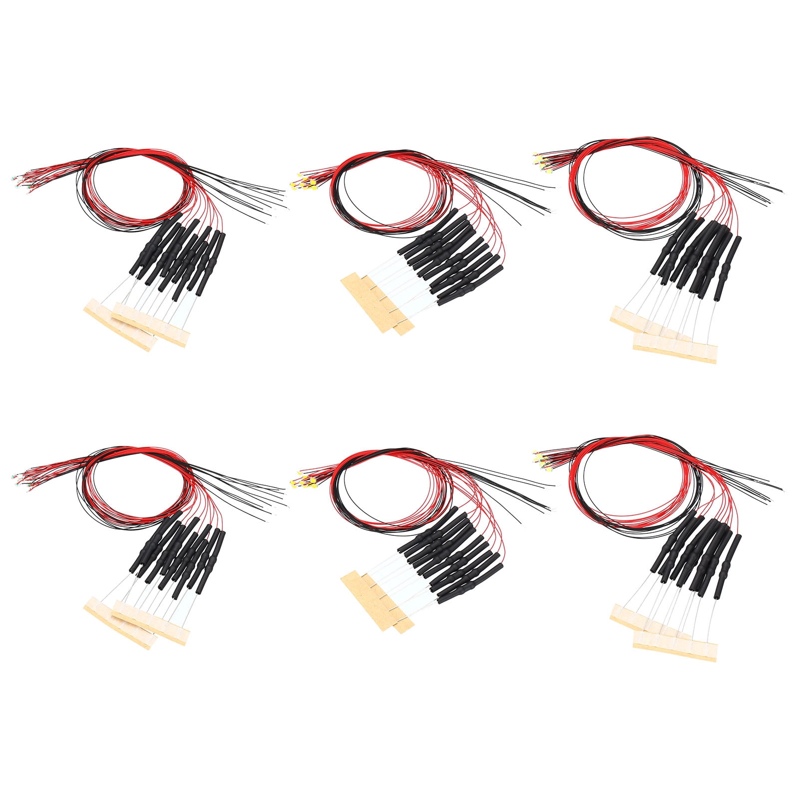 Uxcell 12-18V 0805 Pre Wired LED Set, 120Pcs 7.8"L Light Emitting Diodes, Multicolored