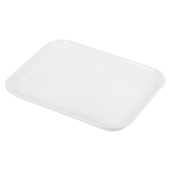 Uxcell 12.1x9.1" Fast Food Tray, Plastic Serving Tray Reusable Multi-Purpose Rectangle Tray White