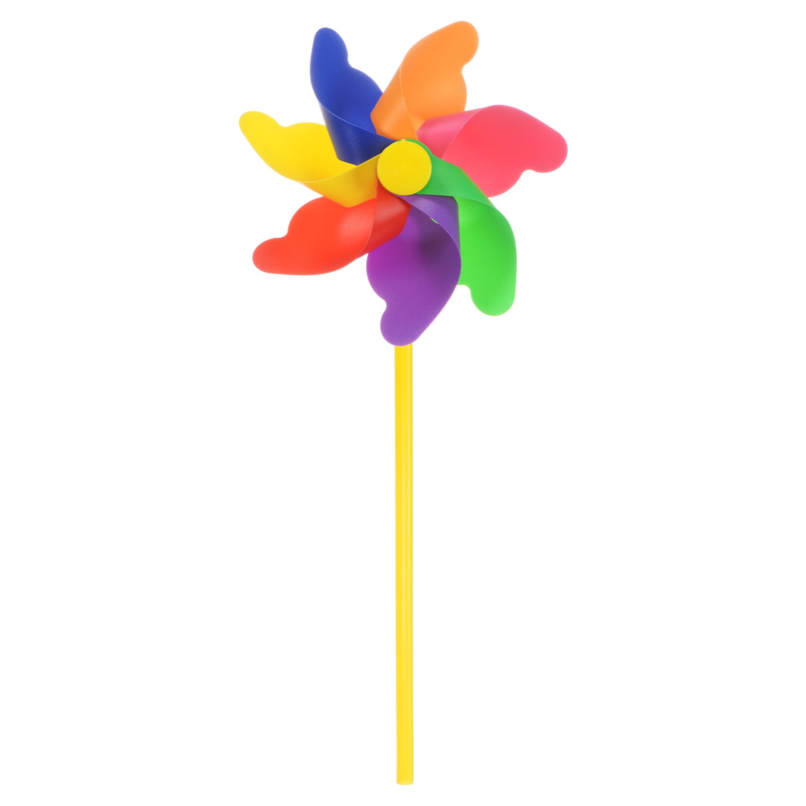Colorful PVC Garden Wind Spinner with Fiberglass Pole