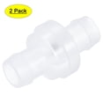 thumbnail image 1 of Uxcell 12.5mm Dia. Hose Connector Non Return One Way Check Valves Translucent 2 Pack, 1 of 5
