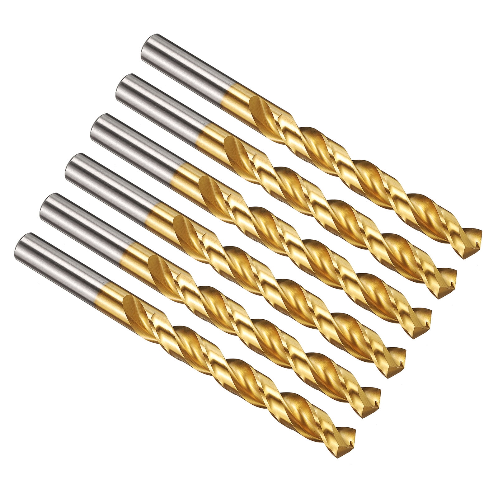 Uxcell 12.5mm Drill Bit, M42 8% Cobalt High-Speed Steel Jobber Straight Shank 135° Titanium Nitride (TiN) Coated for Hard Metal Stainless Steel 6 pack