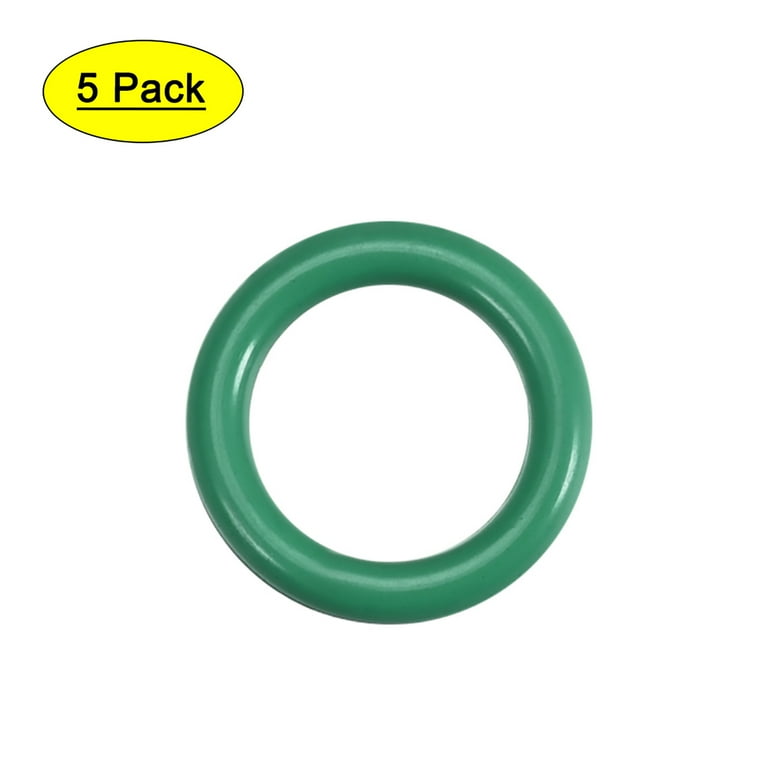 Uxcell 10-Pack Fluorine Rubber O-Rings | 9mm OD, 7mm ID, 1mm Width, Green FKM Seals For Plumbing & Machinery