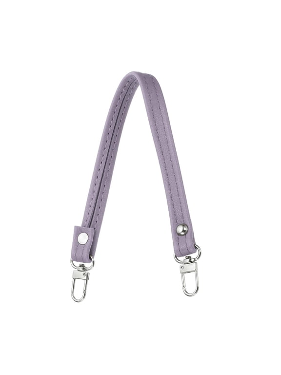 12.6" Leather Purse Handle Strap Leather Purse Strap Light Purple