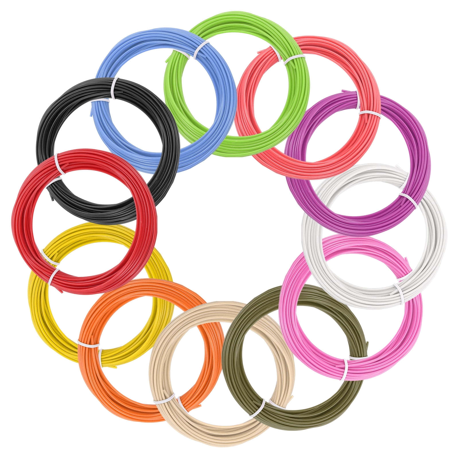 Uxcell 12 Colors 3D Pen Filament, 1.75mm Each 33FT, Total 396FT PCL Filament Refills Low Printing Temperature for 3D Drawing Pens