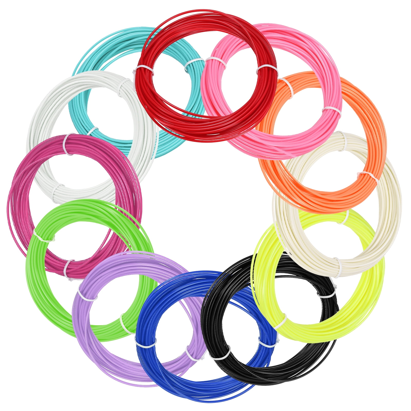 Uxcell 12 Colors ABS 3D Pen Printer Filament Refills, Each Color 32.8 Feet Total 394 Feet 1.75mm Printing Filament for Most 3D Printing Pens
