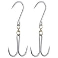 thumbnail image 1 of Uxcell 12'' Double Meat Hooks, 0.27'' Thickness Galvanized Integrated Swivel Meat Hook, 2Pack, 1 of 6
