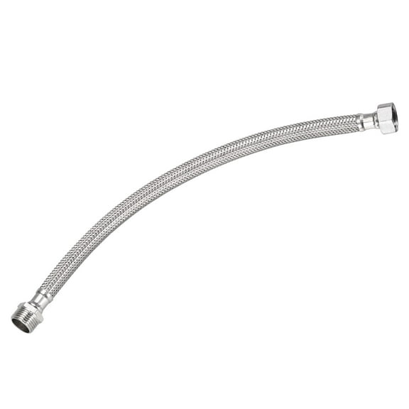Uxcell 12" Faucet Supply Line Connector, G1/2 Female x G1/2 Male 304 Stainless Steel Water Supply Hose