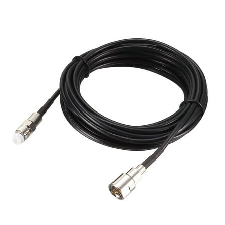 Uxcell 12 Feet FME Male to FME Female Antenna Extension Cable RG174 RF Coaxial Cable Plastic Black 1 Pcs