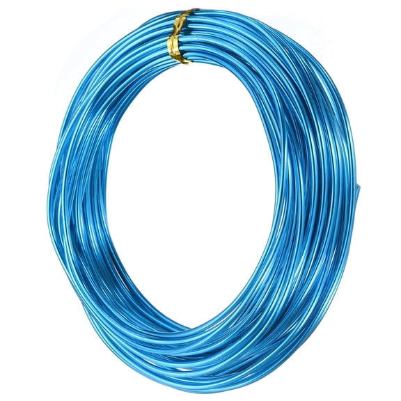 Uxcell 12 Gauge 2mm Aluminum Wire, 32.8 ft(10m) Bendable Metal Wire Jewelry Craft Wire Beading Armature Wire for Jewelry DIY Crafts Wreath Making Sculpting Floral Bonsai Trees, Blue