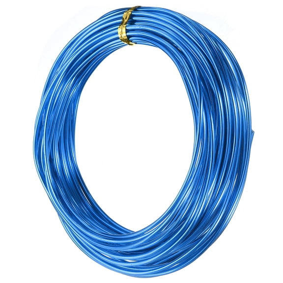 Uxcell 12 Gauge 2mm Aluminum Wire, 32.8 ft(10m) Bendable Metal Wire Jewelry Craft Wire Beading Armature Wire for Jewelry DIY Crafts Wreath Making Sculpting Floral Bonsai Trees, True Blue