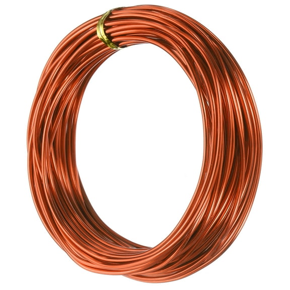 Uxcell 12 Gauge 2mm Aluminum Wire, 32.8 ft(10m) Bendable Metal Wire Jewelry Craft Wire Beading Armature Wire for Jewelry DIY Crafts Wreath Making Sculpting Floral Bonsai Trees, Orange