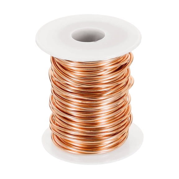 Uxcell 12 Gauge Aluminum Craft Wire 2.0mm 98.5ft Flexible Bendable Anodized Metal Jewelry Sculpting Wire for Jewelry Making Modelling Craft DIY, Rose Gold