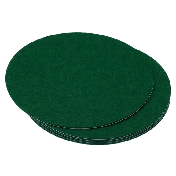 Uxcell 12 Inch Diameter Lamp Base Felt, 5Pack 2mm Thickness Adhesive Non-slip Anti-scratch Backed Felt, Dark Green