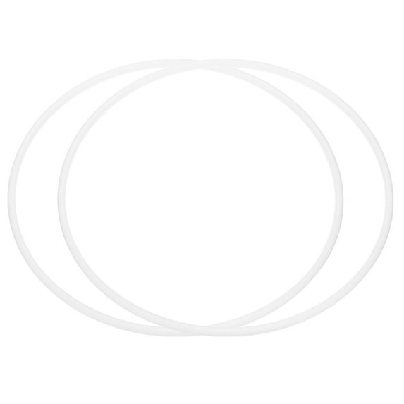 Uxcell 12 Inch Dream Catcher Rings, 2 Pcs Plastic Macrame Wreath Floral ...