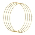 thumbnail image 1 of Uxcell 12 Inch Dream Catcher Rings, 4 Pcs Metal Macrame Wreath Floral Round Ring Hoop, Gold, 1 of 6