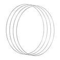 thumbnail image 1 of Uxcell 12 Inch Dream Catcher Rings, 4 Pcs Metal Macrame Wreath Floral Round Ring Hoop, Silver, 1 of 6